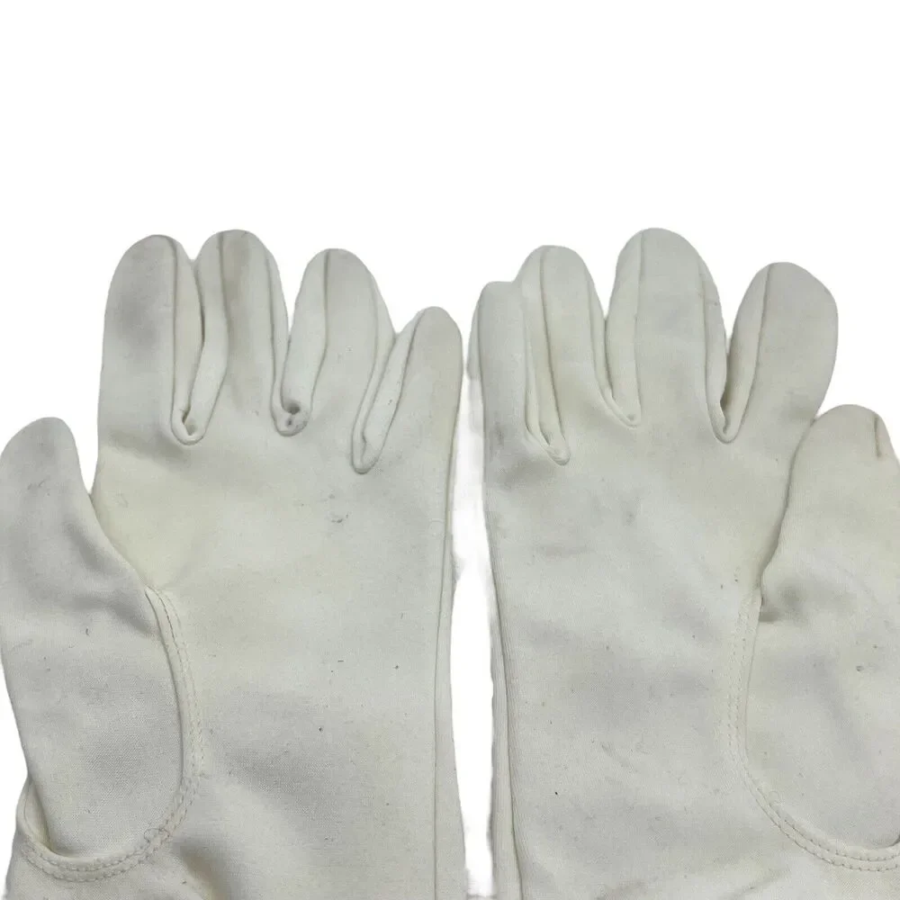 Gloves Cream Nylon Scrunch Gloves Sz 6 Nylasuede by Hansen Wedding Prom Opera